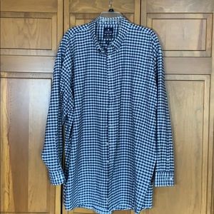 Stafford 20 mens shirt navy white plaid